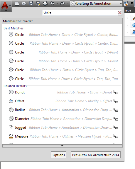 Fig.2.1.2.2 - AutoCAD - The Access command field